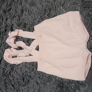 Cat & Jack pink knit overalls 0-3 month